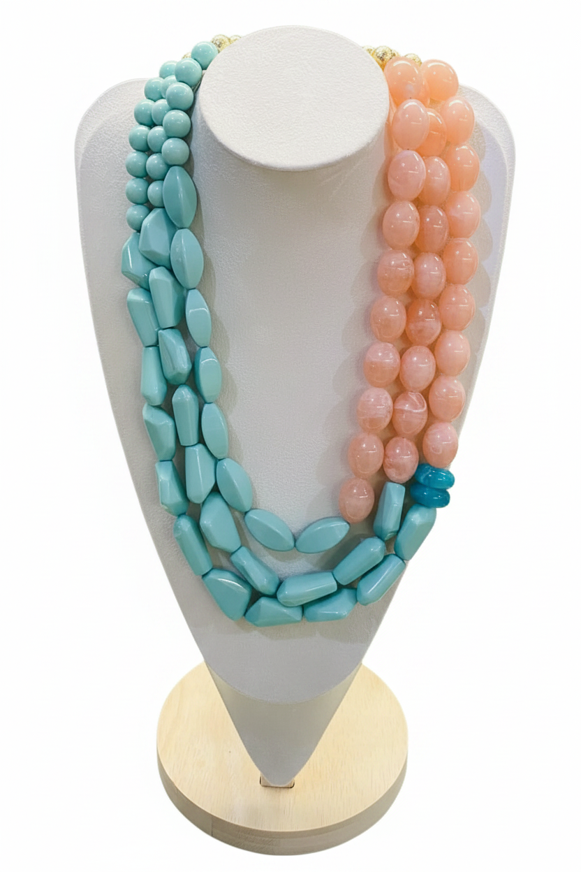 Collana Mya - Rosa Turchese