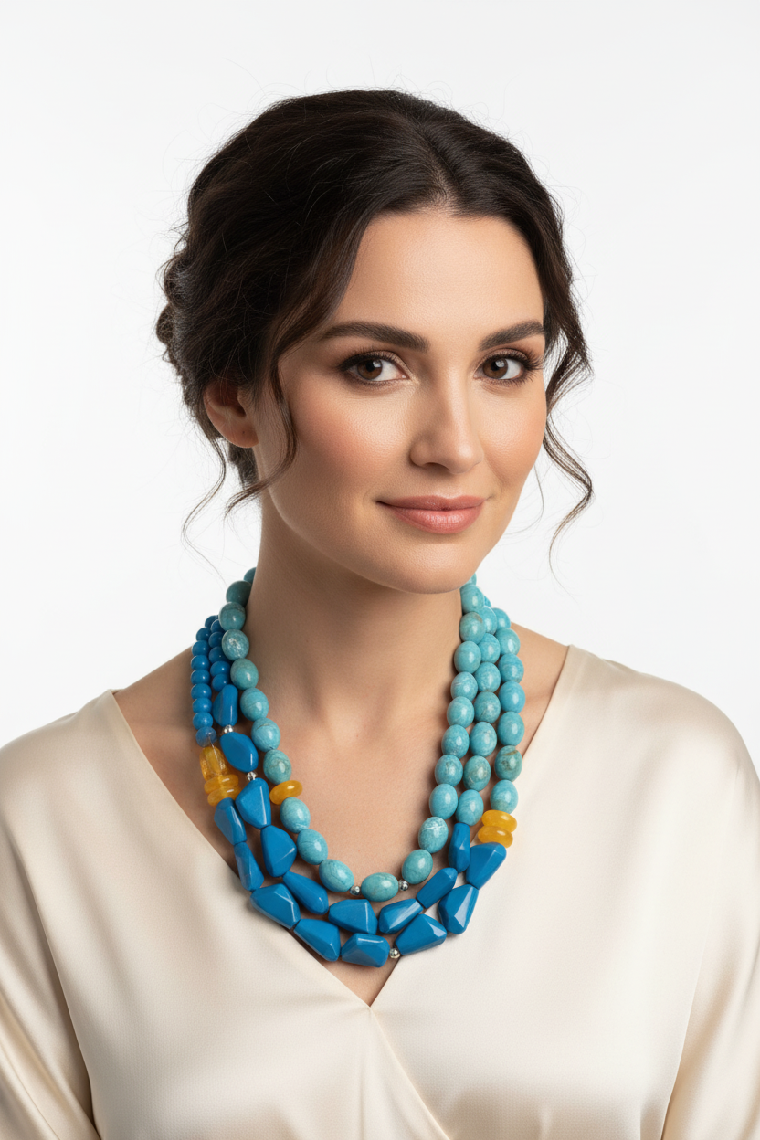 Collana Mya Turchese - Modella