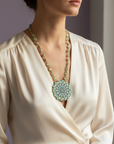 La Griffe Collana Mandala Turchese con modella