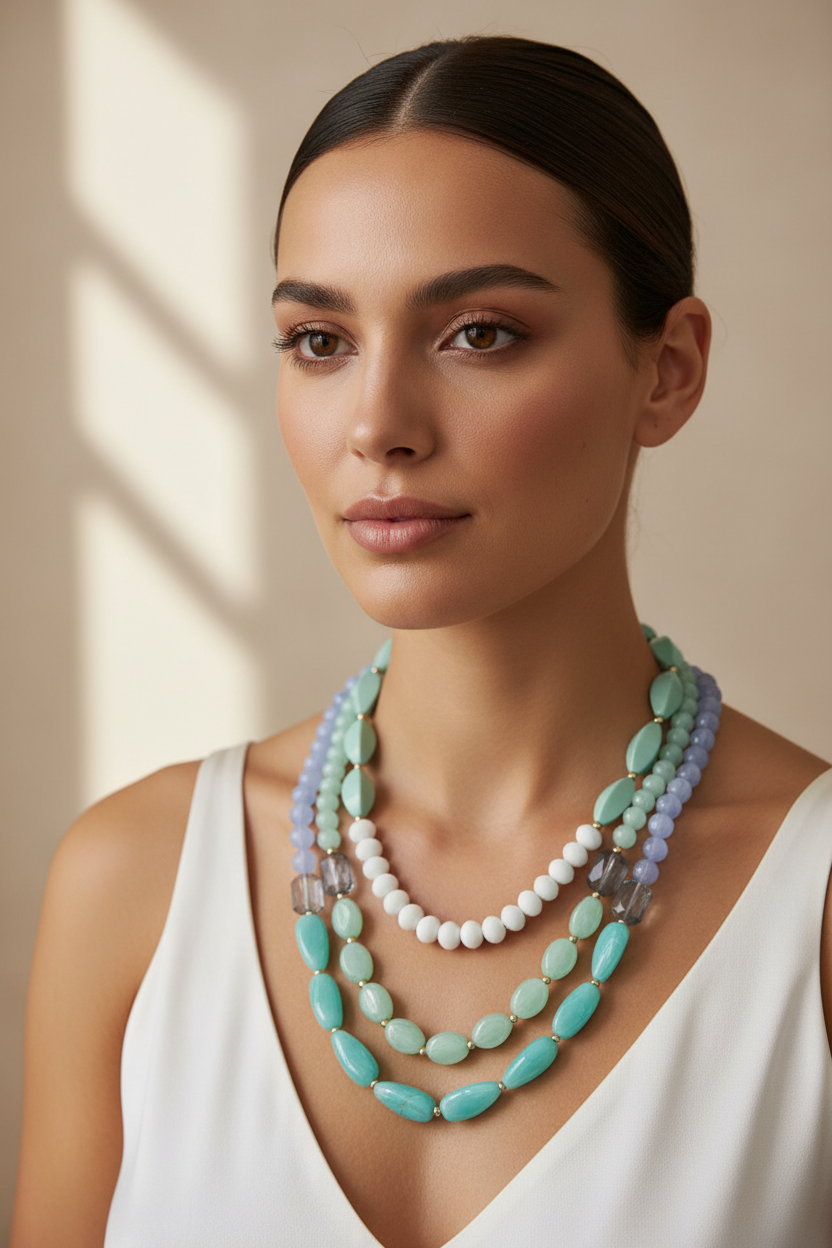 mya Collana T11531 con modella