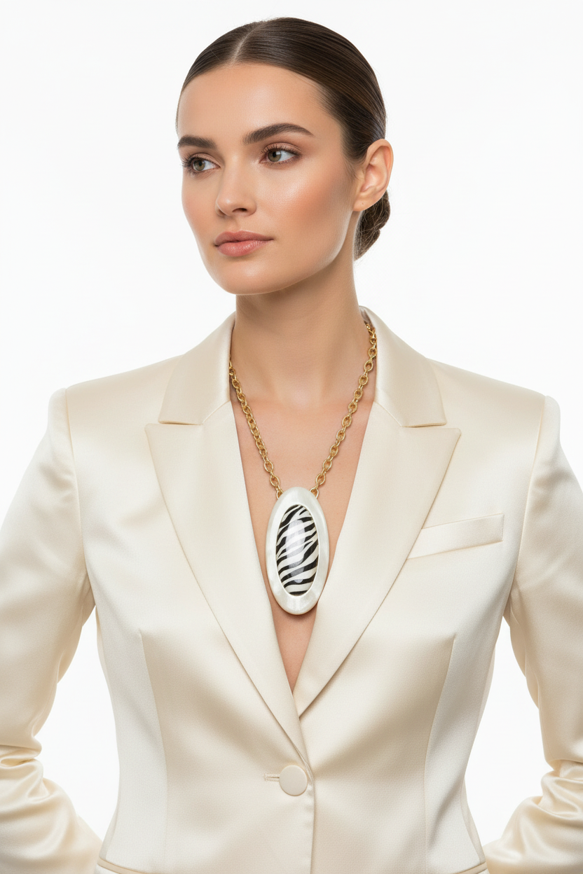 MYA Collana Zebrata - collana corta look elegante